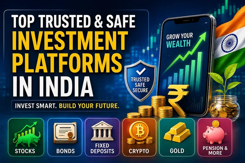 Trusted investment platforms in India for stocks, bonds, fixed deposits, mutual funds, gold, government securities and crypto
