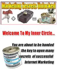 Marketing Secrets Unlocked ebook cover showing proven internet marketing strategies to boost sales, grow online business, and increase income.