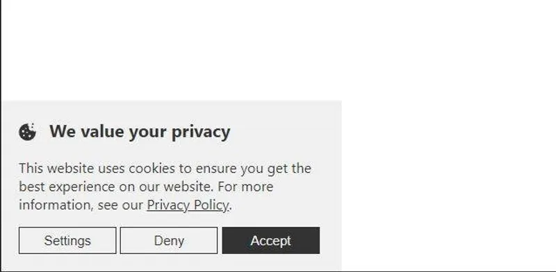 GDPR Cookie Consent Banner Popup